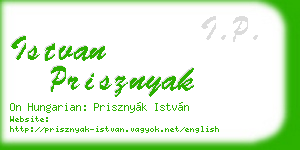 istvan prisznyak business card