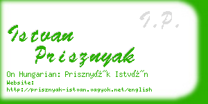 istvan prisznyak business card